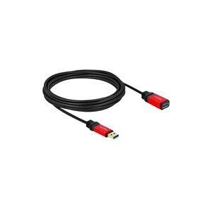 Delock, Delock USB 3.0 Verlängerungskabel [1x USB 3.0 Stecker A - 1x USB 3.0 Buchse A] 5 m Rot, Schwarz vergoldete