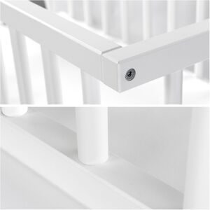 DREAMGOOD, dreamgood Beistellbett Buche weiß lackiert / Matratze Prime