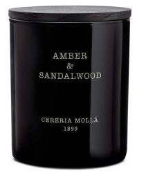 Cereria Molla - Premium Kerze im Glas mit Pflanzlichem Wachs 230 g Amber & Sandalwood - 500 g