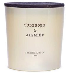 Cereria Molla - XL Kerze im Glas mit Pflanzlichem Wachs & 2 Dochten 700 g /Tuberose & Jasmine - 1200 g
