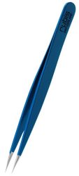 rubis Pinzette spitz blau Inox (1 Stück)