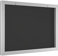 Schaukasten Türöffnung 90° nach oben für Format DIN A0, Rückwand anthrazitgrau