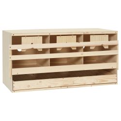 vidaXL Legenest Hühnernest 3 Fächer 72 x 33 x 38 cm Massivholz Kiefer