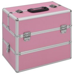 Kosmetikkoffer 37x24x35 cm Rosa Aluminium