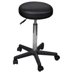 vidaXL Rollhocker höhenverstellbar Schwarz