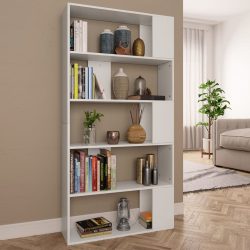 vidaXL Bücherregal/Raumteiler Weiß 80×24×159 cm Spanplatte