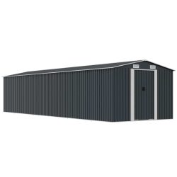 vidaXL Gerätehaus Anthrazit 257x990x181 cm Verzinkter Stahl
