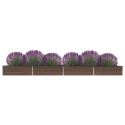 vidaXL Garten-Hochbeet Verzinkter Stahl 600x80x45 cm Braun
