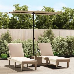 Diverse Hardware, Sonnenschirm mit Aluminium-Mast 180 x 130 cm Taupe