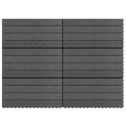 vidaXL WPC-Fliesen 60×30 cm 6 Stk. 1m² Grau