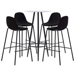 5-tlg. Bar-Set Stoff Schwarz