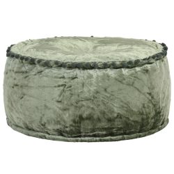 vidaXL Pouf Rund Samt 40×20 cm Grün