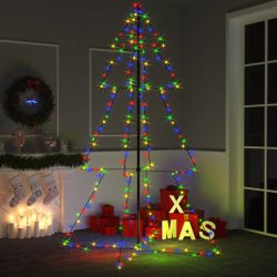 vidaXL Weihnachtsbaum Kegelform 240 LEDs Innen- und Außenbereich 118x180 cm