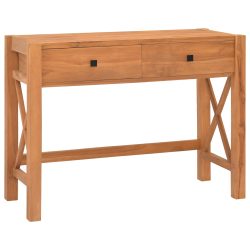 vidaXL Schreibtisch mit 2 Schubladen 100x40x75 cm Recyceltes Teak