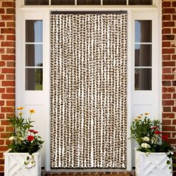 vidaXL Insektenschutz-Vorhang Beige und Braun 100x220 cm Chenille