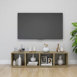 vidaXL TV-Schränke 4 Stk. Weiß Sonoma-Eiche 37x35x37 cm Spanplatte
