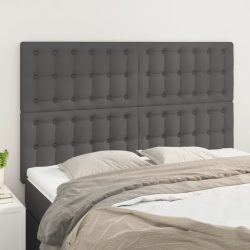 vidaXL Kopfteile 4 Stk. Grau 72x5x78/88 cm Kunstleder