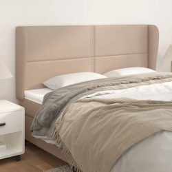 vidaXL Kopfteil mit Ohren Cappuccino-Braun 163x23x118/128cm Kunstleder