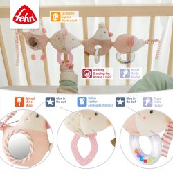 Fehn Kinderwagenkette »Rosa/Beige«
