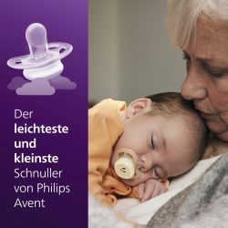 Philips Avent Ultra Start Schnuller 0-6 Monate, Pfirsich/Lila Design