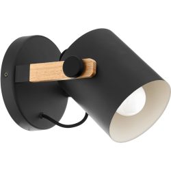 Wandleuchte Hornwood mit Holzdetail
