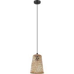 Hängelampe Claverdon mit Geflechtschirm 18cm natur