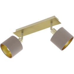Deckenleuchte Valbiano Cappuccino/Gold 2fl.