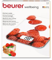 Beurer KS 19 Berry - Elektronische Küchenwaage (Rot/Weiss)