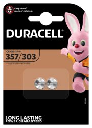 DURACELL Knopfzelle 1,5V 357/303 2 Stück