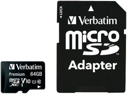 64 GB microSDXC Speicherkarte mit SD Karten-Adapter, Class10