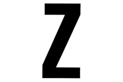 Folienbuchstabe Z 95 mm schwarz