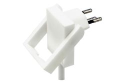 STEKO Flachwinkelstecker T12 90° Skate weiss