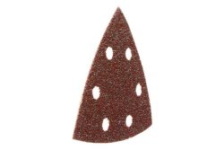 Wolfcraft 1850000 Deltaschleifpapier mit Klett, gelocht Körnung 40 Eckmaß 95 mm 5 St.