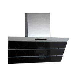 Wesco WHC virago 90 Dunstabzugshaube Abluft hinten Glas schwarz