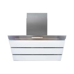 Wesco WHC virago 90 Dunstabzugshaube Abluft hinten Glas weiss