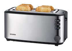 Severin, Severin AT 2509 - Toaster (Edelstahl gebürstet/Schwarz)