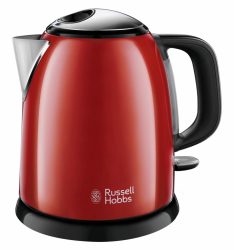RUSSELL HOBBS, Russell Hobbs 24992-70 Colours Plus+ Mini - Wasserkocher (Rot/Schwarz)