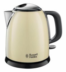 RUSSELL HOBBS, Russell Hobbs 24994-70 Colours Plus+ Mini - Wasserkocher (Creme/Schwarz)