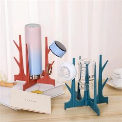 Drying Rack Tree Storage Nipple Shelf Baby Pacifier Feeding Cup Holder Baby Bottle Cleaning Dryer Drainer Double Sided Portable