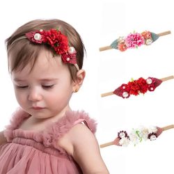 1pc Infant Headband Floral Design Hair Accessories Good Elasticity Baby Flower Knot Headbands for Photography baby girl headband