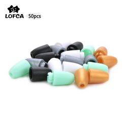 LOFCA 50pcs Baby Plastic Breakaway Clasps For Baby Teething Slicone Beads Chain Closure For Teething Necklace Magnetic Clasp