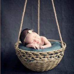 Chic Newborn Photography Prop Basket Posing Nest ,Baby Posing Photo Prop Bowl Hanging Basket,Baby Posing Prop