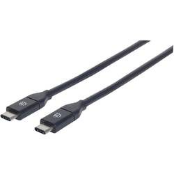 Manhattan USB 3.1 (Gen 2) Anschlusskabel [1x USB 3.1 Stecker C - 1x USB 3.1 Stecker C] 0.5 m Schwarz