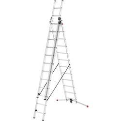 Hailo S100 ProfiLOT 9312-507 Aluminium Mehrzweckleiter Arbeitshöhe (max.): 9 m Silber, Rot, Schwarz 29.2 kg