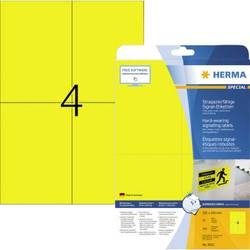 Herma 8032 Etiketten (A4) 105 x 148 mm Gelb 100 St. Extra stark haftend Folien-Etiketten