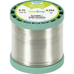 Felder Löttechnik ISO-Core Ultra-Clear Sn100Ni+ Lötzinn, bleifrei Spule Sn99.25Cu0.7Ni0.05 0.250 kg 0.75 mm