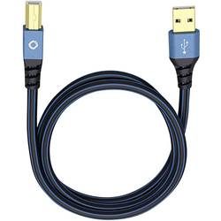 USB 2.0 Anschlusskabel [1x USB 2.0 Stecker A - 1x USB 2.0 Stecker B] 10 m Blau vergoldete Steckkontakte Oehlbach USB