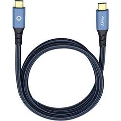 USB 3.1 Anschlusskabel [1x USB-C™ Stecker - 1x USB-C™ Stecker] 1 m Blau vergoldete Steckkontakte Oehlbach USB Plus CC