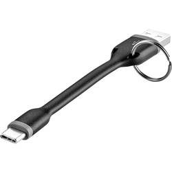 Renkforce USB 2.0 Anschlusskabel [1x USB 2.0 Stecker A - 1x USB-C™ Stecker] 0.10 m Schwarz