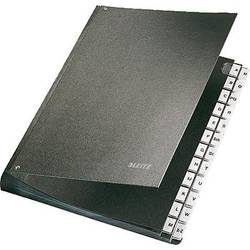 Leitz Pultordner 5824-00-95 5824 Hartpappe Schwarz DIN A4 Anzahl der Fächer: 24 A-Z